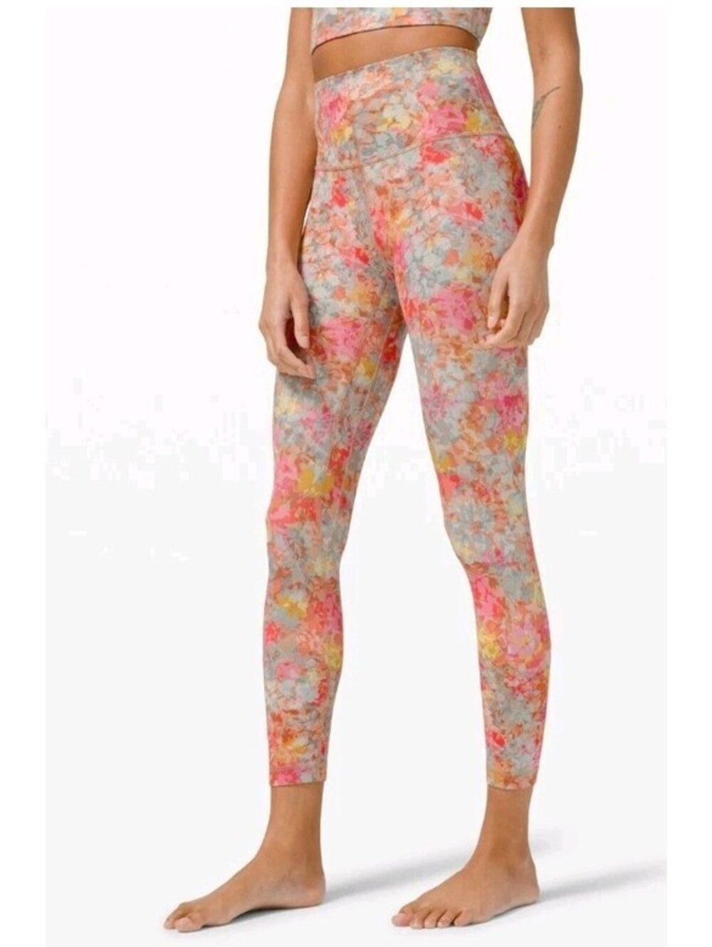Lululemon Sz 8 Floral Align HR  Inflorescense Multi Color Legging Yoga Gym Pants
